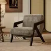 Poltrona Individual Richard Estilo Retrô Francês Sala de Estar Varanda Apartamento Pequeno Encosto Cadeira de Lazer Pessoa Preguiçosa Quarto
