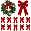 Decoración de Lazo de Terciopelo Transfronterizo Adornos Colgantes para Árbol de Navidad y Corona Decoraciones para Envoltura de Regalos Decoraciones para Fiesta Navideña, Bodas, Interiores y Exteriores