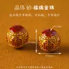 Partículas de Cristal de Cinábrio Areia de Sangue Contas de Areia Vermelha Areia de Cristal Contas Redondas Contas Soltas Acessórios para Joias DIY Produtos Semi-Acabados Atacado
