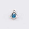 Punto 6.5mm Color Acero Acero Inoxidable 12 Colores Piedra de Nacimiento Colgante Joyería Accesorios DIY Piedra de la Suerte Europea y Americana Piedra de Nacimiento