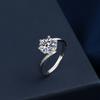 Anillo de Moda Popular en Internet Creativo Nuevo Imitación Diamante Mosan Beso de Ángel Nicho Viento Frío Anillo Sensación de Alta Gama para Niñas