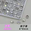 Ovos de pombo K9 de alta qualidade 6*8mm corte ninho de pássaro grandes decorações de diamante brilhante de alta transparência com base pontiaguda para nail art