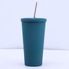 Taza de Acero Inoxidable 304 para Popote Transfronteriza, de Doble Pared con Tapa, Taza de Café de Gran Capacidad, Taza de Coche Portátil al Vacío