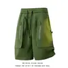 2026 Nuevo Estilo de Comercio Exterior Cielo Estrellado Pantalones Cargo Marca de Moda Tendencia Holgados Bolsillos Múltiples Cremallera Pantalones Cortos Pantalones de Hombre