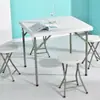 Mesa de Comedor Plegable para Uso Doméstico, Mesa Cuadrada Simple de Mahjong, Mesa Cuadrada Pequeña de Plástico para Apartamento, Mesa y Sillas Cuadradas para Romper Huevos por los Cuatro Lados