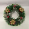 Guirlanda de Natal Decoração de Hotel Anel de Rattan de Natal Guirlanda de Frutas Vermelhas Artificiais Pingente de Porta Guirlanda para Layout de Cena