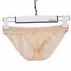 Ropa interior translúcida de seda de hielo para hombre, transpirable, fina y sexy, calzoncillos convexos en forma de U para jóvenes, de verano.
