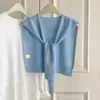 Xale de tricô estiloso, estilo coreano, novo casaco de primavera e outono para mulheres, xale liso, xale versátil de tricô de lã, atacado