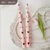 Vela de haste longa impressa de 25 cm de estilo europeu, jantar romântico à luz de velas, casamento, feriado, casamento, casa, vela sem fumaça