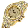 Un Producto de Dropshipping, un Nuevo Reloj de Cuarzo de Venta Caliente en Comercio Exterior Lleno de Diamantes, Lujo Ligero, Reloj para Hombre Impermeable de Moda al por Mayor