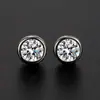 Temblores de mano rápidos aretes de moissanita en vivo aretes de diamante de color aretes de cabeza de vaca aretes simples de diamante Mosan una generación de cabello