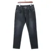 Novos jeans masculinos de perna reta espessados para outono e inverno, amigáveis à pele, duráveis, confortáveis, levemente elásticos, calças quentes para homens jovens e de meia-idade