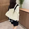 Bolsa tote de lona com estampa de leopardo e estrelas estilo coreano ins para mulheres, bolsa de ombro versátil de grande capacidade, vintage descontraída para o dia a dia