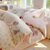 Conjunto de Quatro Peças de Veludo Leite de Inverno, Lençol de Cama de Veludo Coral Grosso, Conjunto de Três Peças de Roupa de Cama de Flanela, Capa de Edredom com Plus Veludo