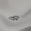 Anillo de Estrella de Cuatro Hombres Apertura para Mujer Gama Alta Lujo Ligero Diseño Nicho Versátil Estilo Frío Anillo para Dedo de Comida Anillo Personalizado de Moda