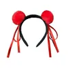 ¿Qué accesorios para el cabello diadema flequillo pompones diadema súper linda cinta roja tocado nueva diadema al por mayor?