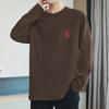 Camiseta Blanca de Algodón Puro Pesado Estilo Americano 260g para Hombre Manga Larga Camisa de Otoño e Invierno Camisa Trendy para Capas Interiores Ropa de Algodón para Otoño