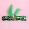 Carnaval Nueva Diadema de Lentejuelas Diadema de Plumas Transfronteriza Más Vendida Diadema Mayorista Mascarada Étnica