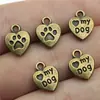 13x 10mm 1.2g multicolor comércio exterior liga de zinco acessórios pingente fofo de animal pata de cachorro