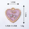Pulseira Colar Pingente Transfronteiriço Acessórios DIY Seis Cores Coração Gota de Óleo Pérola Liga Pingente Venda Direta da Fábrica