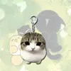 Lindo y peculiar llavero acrílico con el meme del gatito "Miao Cui Jiao", un accesorio divertido para mochilas, un colgante abstracto y un pequeño regalo para las mochilas escolares de los estudiantes