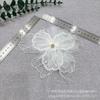 Miçanga de Alta Qualidade Multicamadas Renda Tridimensional Flor Bordada Adesivo de Tecido Corsage DIY Roupa Vestido Aplique Decorativo