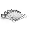 Conjunto de 6/9/11 Peças de Colheres Medidoras de Aço Inoxidável, Colheres Medidoras para Assar, Colheres para Grãos de Café, Colheres Medidoras de Gramas para Temperos, Colheres Medidoras de Pó
