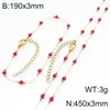 Collar Minimalista Colorido de Cuentas para Mujer Europeo y Americano Diseño de Nicho Cadena para Clavícula de Cuentas Coloridas Juego de Pulsera de Acero Inoxidable con Cuentas de Resina Empalmadas