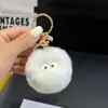Llavero Colgante de Bola Pequeña de Piel de Conejo Ins Tendencia Peluche Bola Pequeña Decoración de Mochila Regalo Estilo Ins