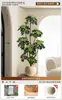 Planta Verde Artificial Spathiphyllum, Planta Verde Falsa de Lujo de Gama Alta para Interior Sala de Estar, Planta en Maceta, Adorno Decorativo Realista para el Piso