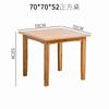 Mesa Cuadrada de Bambú Engrosada de Pies Mesa Cuadrada Simple Mesa de Comedor Simple Mesa de Comedor para Snacks Mesa Cuadrada de Madera Maciza Escritorio Hogar