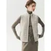 Nuevo Chaleco de Cachemir a Cuadros para Mujer Otoño/Invierno Cremallera Doble Cardigan de Cachemir Tejido Chaleco Engrosado