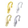 Plata chapada en oro de color duradero, textura de plata chapada en oro de 24k, gancho de signo de interrogación de lava, accesorios de joyería DIY chapados en oro de 14K