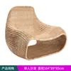 Sofá de Rattan para Exterior, Sala de Estar de Pátio, Cadeira Individual de Rattan para Lazer em Varanda Externa, Sofá de Rattan, Mesa de Centro, Conjunto de Móveis de Três Peças
