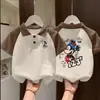 Polo de Manga Corta para Niños Verano Nuevo Estilo Bloques de Color Estampado de Dibujos Animados Top para Niños y Niñas Camiseta Holgada Casual