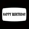 Tarjeta Individual con Patrón de Proyector de Feliz Cumpleaños con Contenido Similar a Xiaohongshu, Interacción Creativa Brillante para Padres e Hijos