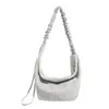 Comercio exterior transfronterizo 2026 moda nuevo cordón plisado estilo artístico casual nube versátil bolso de hombro cruzado