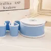 4cm Argola de Gancho Duplo Coreana Borda Cor Pura Tecido Jeans Laço de Cabelo Presilha de Cabelo Adorno de Cabeça Presilha Francesa Feminina Acessórios de Vestuário