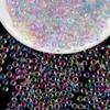 Cuentas de vidrio de colores mezclados al azar, con baño luminoso, cuentas de arroz esmerilado de color sólido, accesorios para pulseras de cuentas DIY