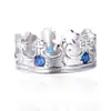 Anillo de titanio vintage estilo romano retro europeo y americano con corona de rubí, joyería gótica para hombres y mujeres, venta al por mayor, entrega de una sola pieza