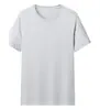 Comercio exterior transfronterizo 180g CVC para hombre y mujer manga corta hombro color liso camisa cultural versión vacía camiseta tipo ropa ropa de trabajo personalización