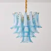 Candelabro de vidrio de color vintage estilo francés del sur de Asia, lámpara de arte Murano para dormitorio, estudio y comedor, luz principal retro