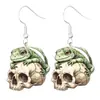 Aretes de Halloween Lindo Dibujo Animado Perro Fantasma Rana Gato Mariposa Esqueleto y Hongo Aretes Acrílicos