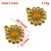 Colgante con Forma de Flor de Pez Mariposa de Acero Inoxidable, Goteo de Aceite Multicolor, Colgante para Collar Estilo DIY, Accesorios de Joyería