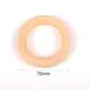 12-150mm Color Madera Natural Anillo de Madera Círculo Redondo Accesorios para Manualidades DIY Anillo para Colgar Hebilla de Bolso Anillo de Madera para Cortina
