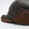 Sombrero de Algodón con Protección para las Orejas para Hombres de Mediana Edad y Mayores, Otoño e Invierno, Forro Polar, Engrosado, Cálido, Cortavientos, Resistente al Frío, Gorra de Pico de Pato, Sombrero del Noreste