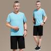 Roupas de Verão para Pai de Meia-idade e Idoso Conjunto Esportivo Camiseta Casual Solta de Manga Curta Roupas de Pai Masculino Novo Estilo Verão 2024