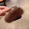 Pinza de Plátano Plegada con Estampado de Leopardo y Lunares Vintage para Mujer, Pasador para la Parte Posterior de la Cabeza, Pinza para Cola de Caballo, Pinza Vertical, Accesorio para el Cabello