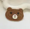 Pasador de Ganchillo de Lana Hecho a Mano DIY Orejas de Conejo Lindas Pasador Estéreo de Hierba Flor Pasador BB de Lana Hecho a Mano