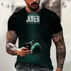 Camiseta Unisex de Manga Corta con Cuello Redondo, Patrón de Payaso DC, Máscara Maligna 3D, Suministro de Fábrica de Estación Independiente de Camarones de Amazon